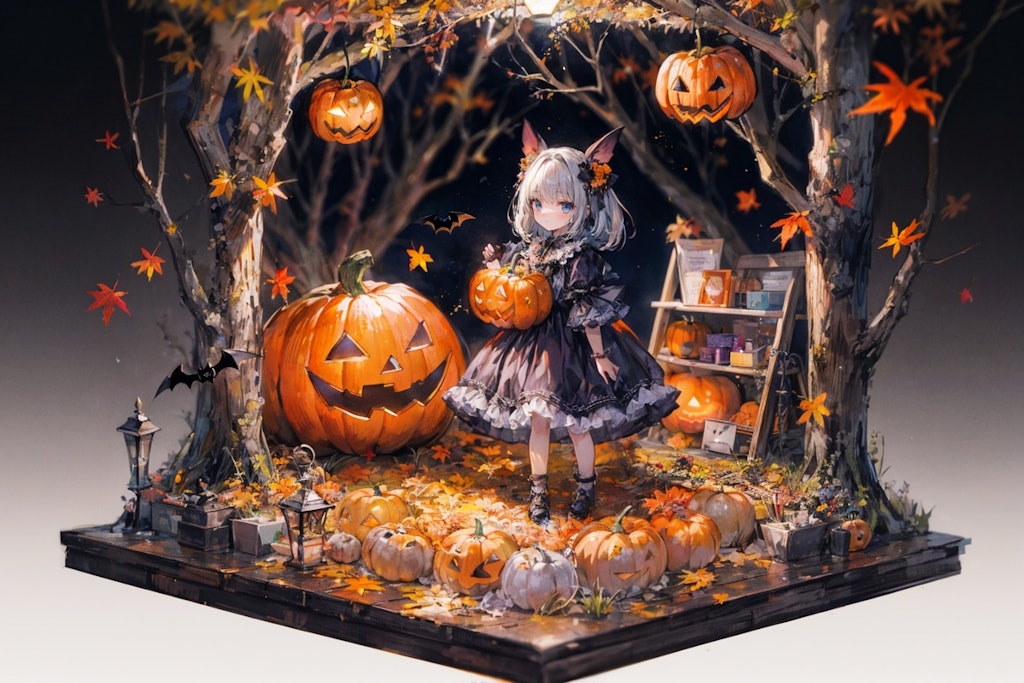 ハロウィン　ジオラマ