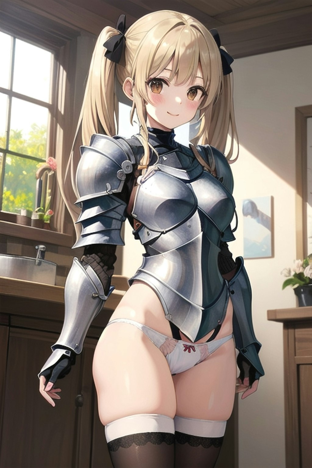 Twintails female knight