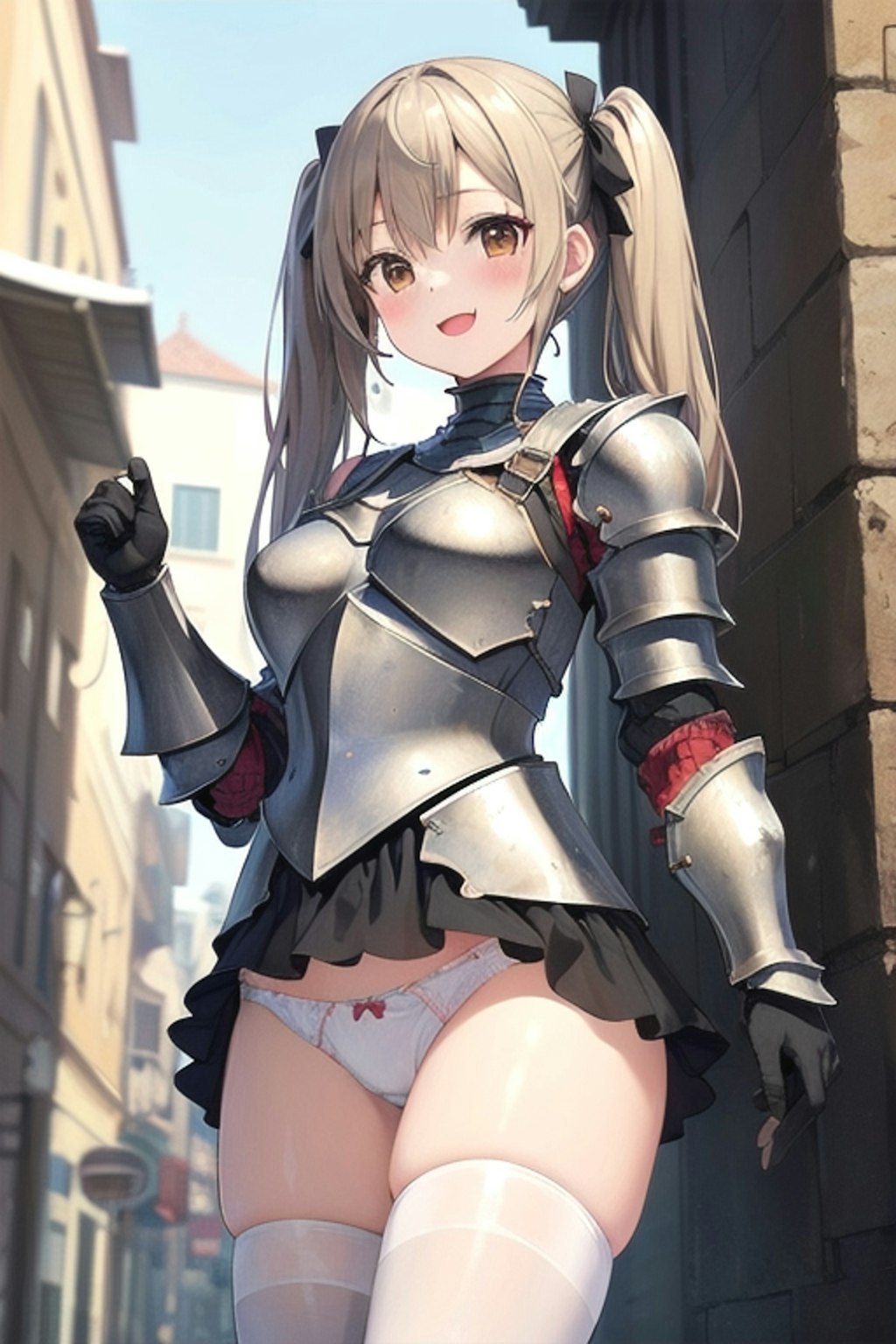 Twintails female knight