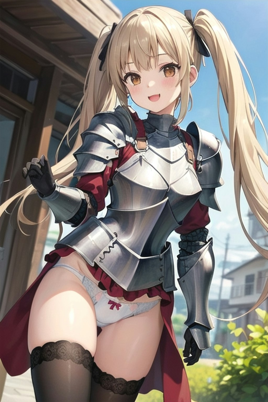 Twintails female knight