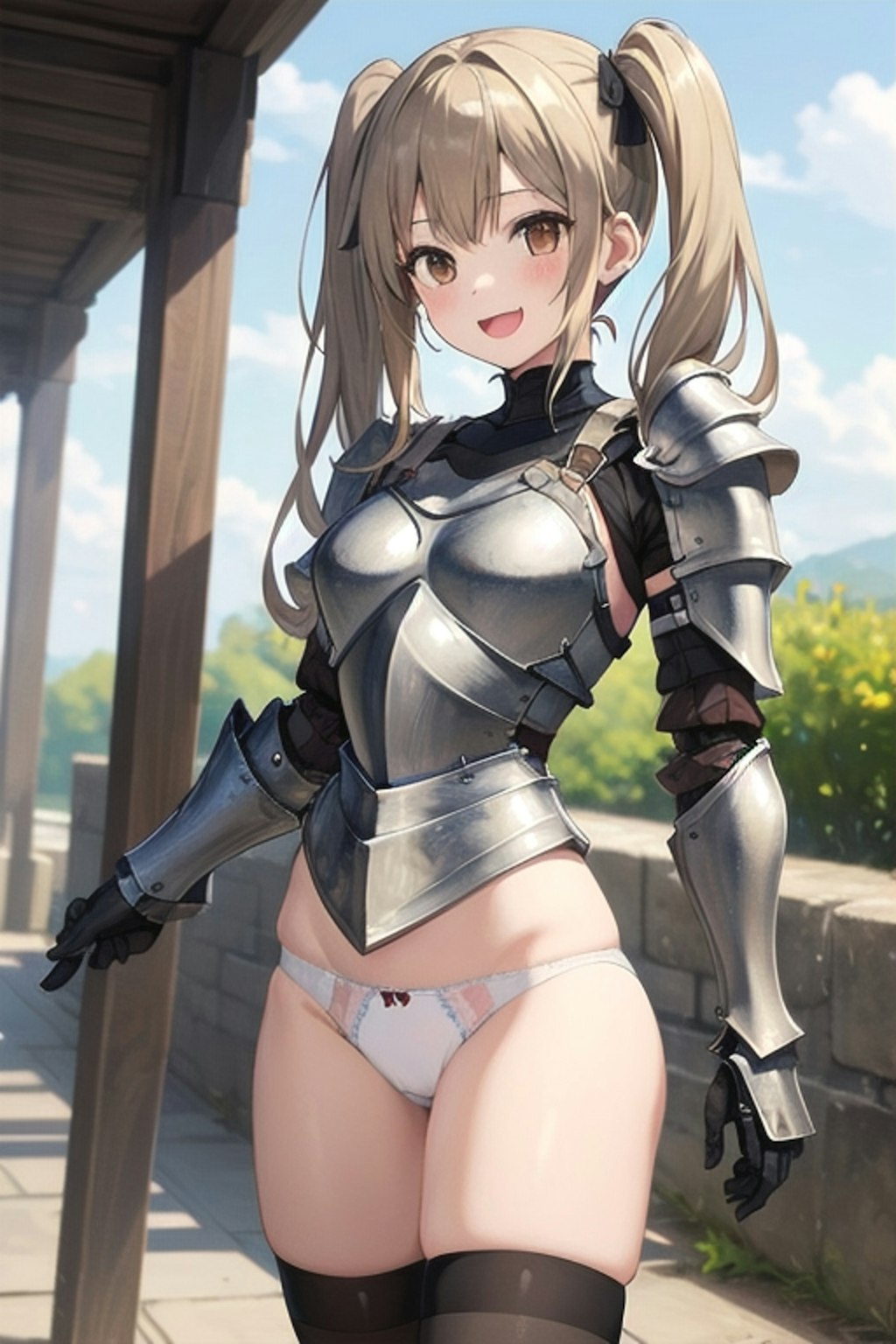 Twintails female knight