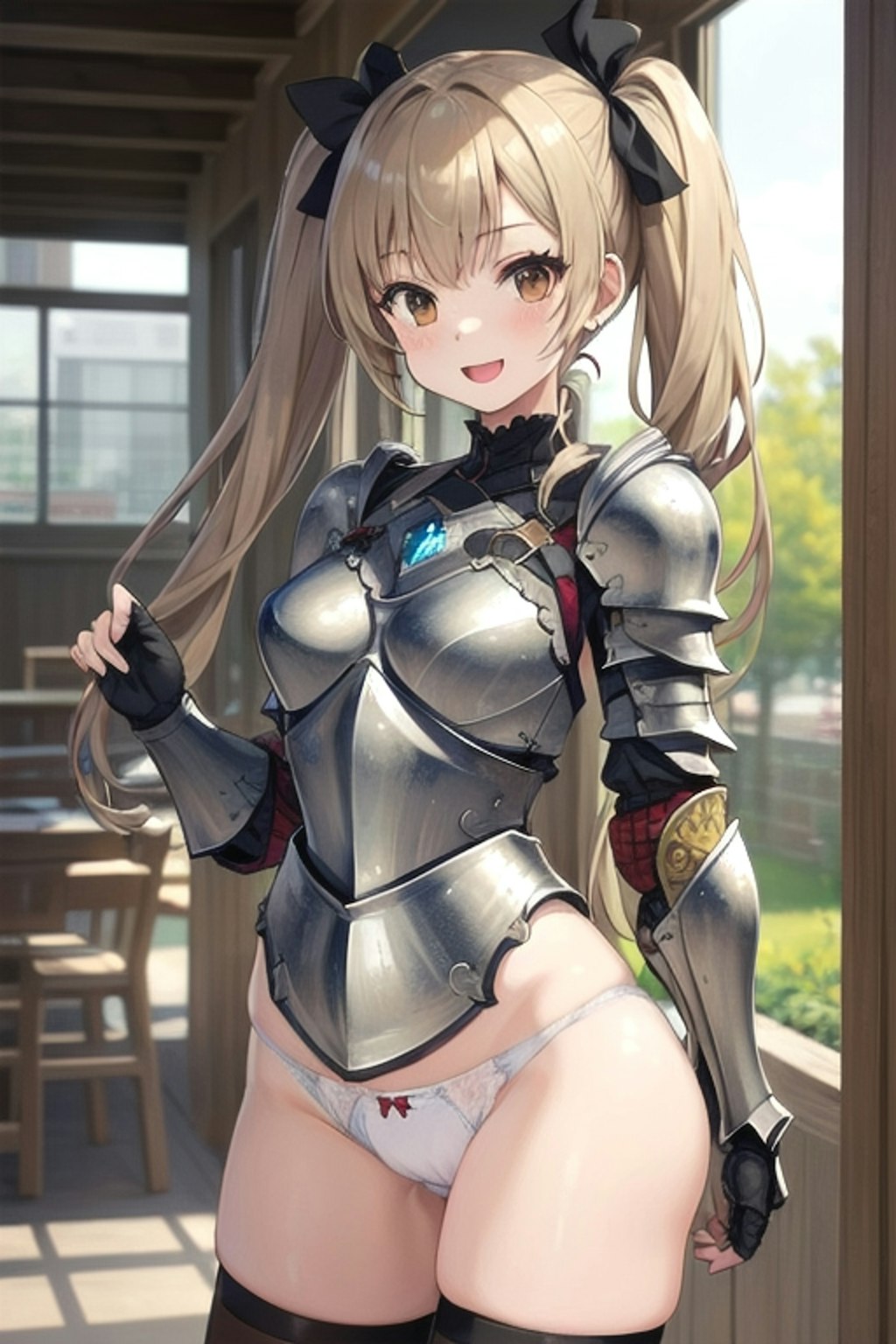 Twintails female knight