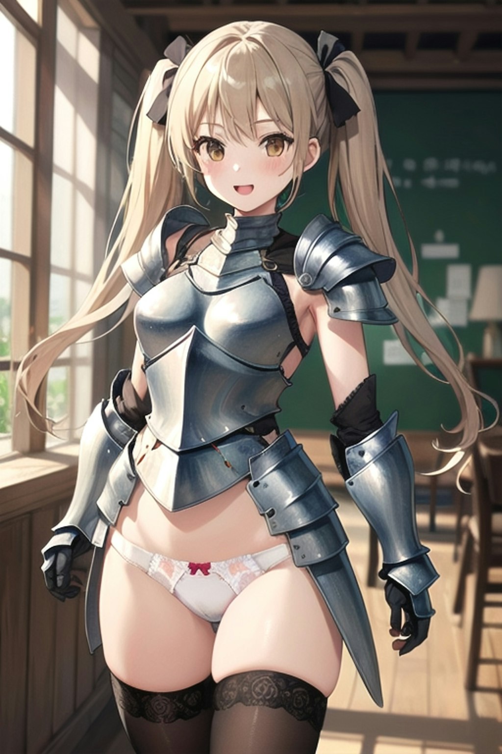 Twintails female knight