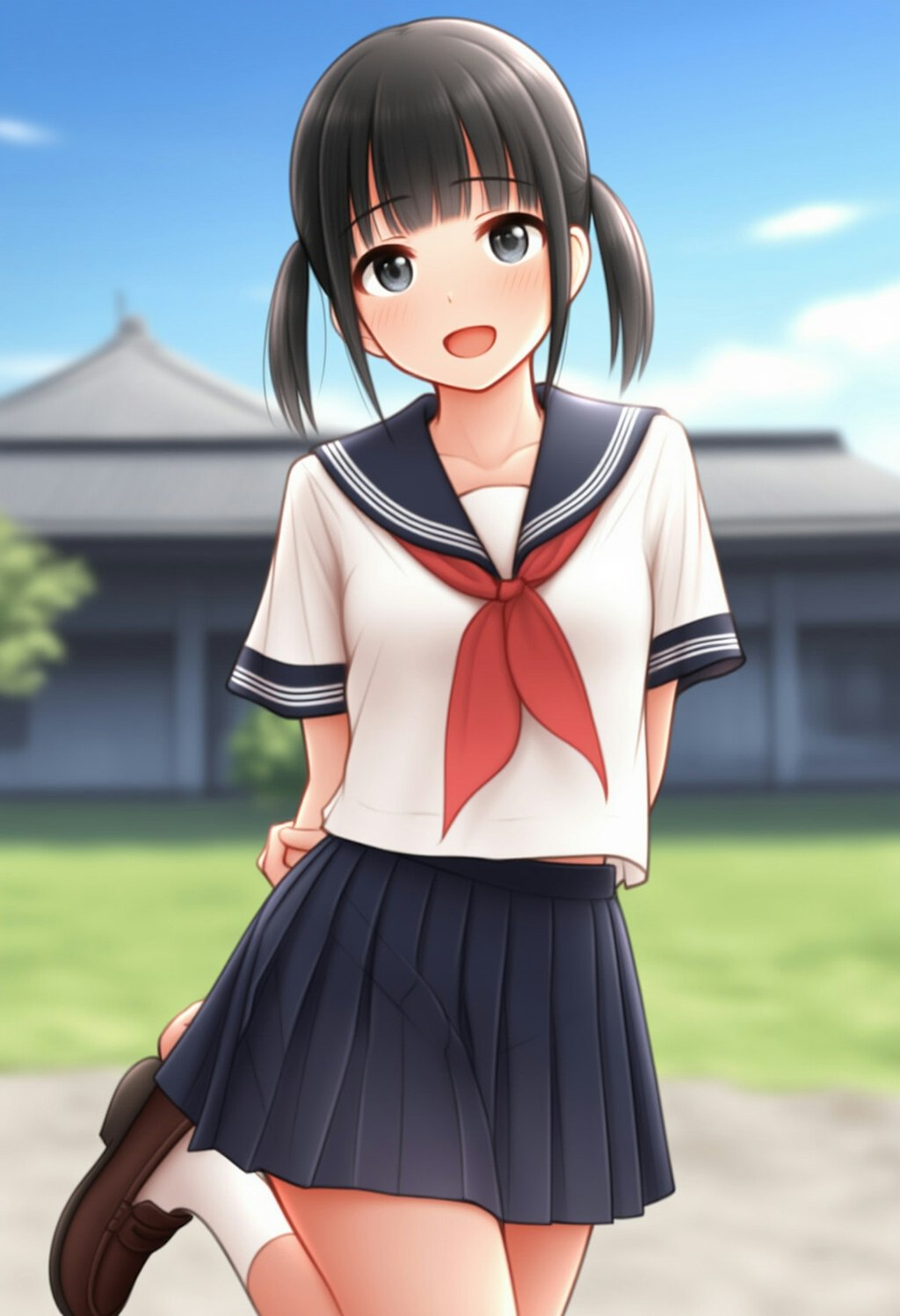セーラー服 赤スカーフ