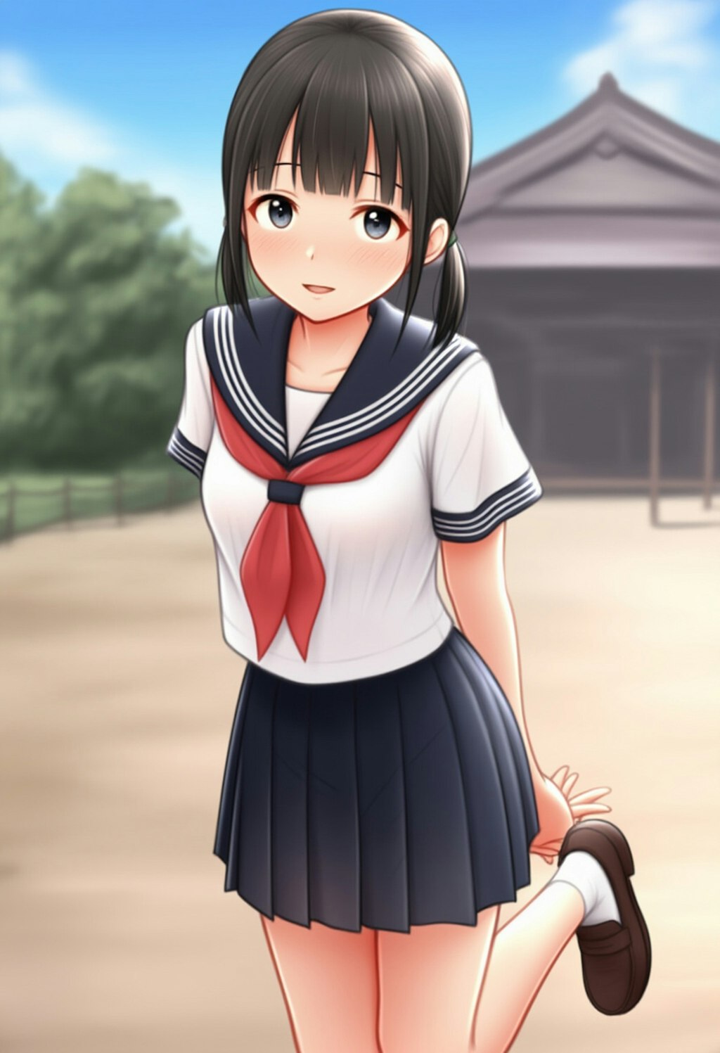 セーラー服 赤スカーフ