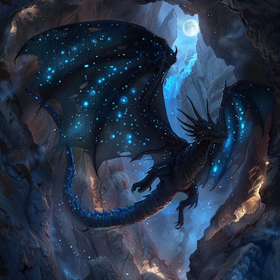 ナイトフレア・ドラゴン（夜炎竜） | の人気AIイラスト・グラビア