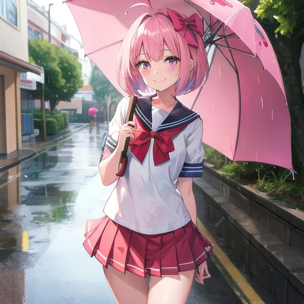 雨嫌だけど君に会える朝が好き♡