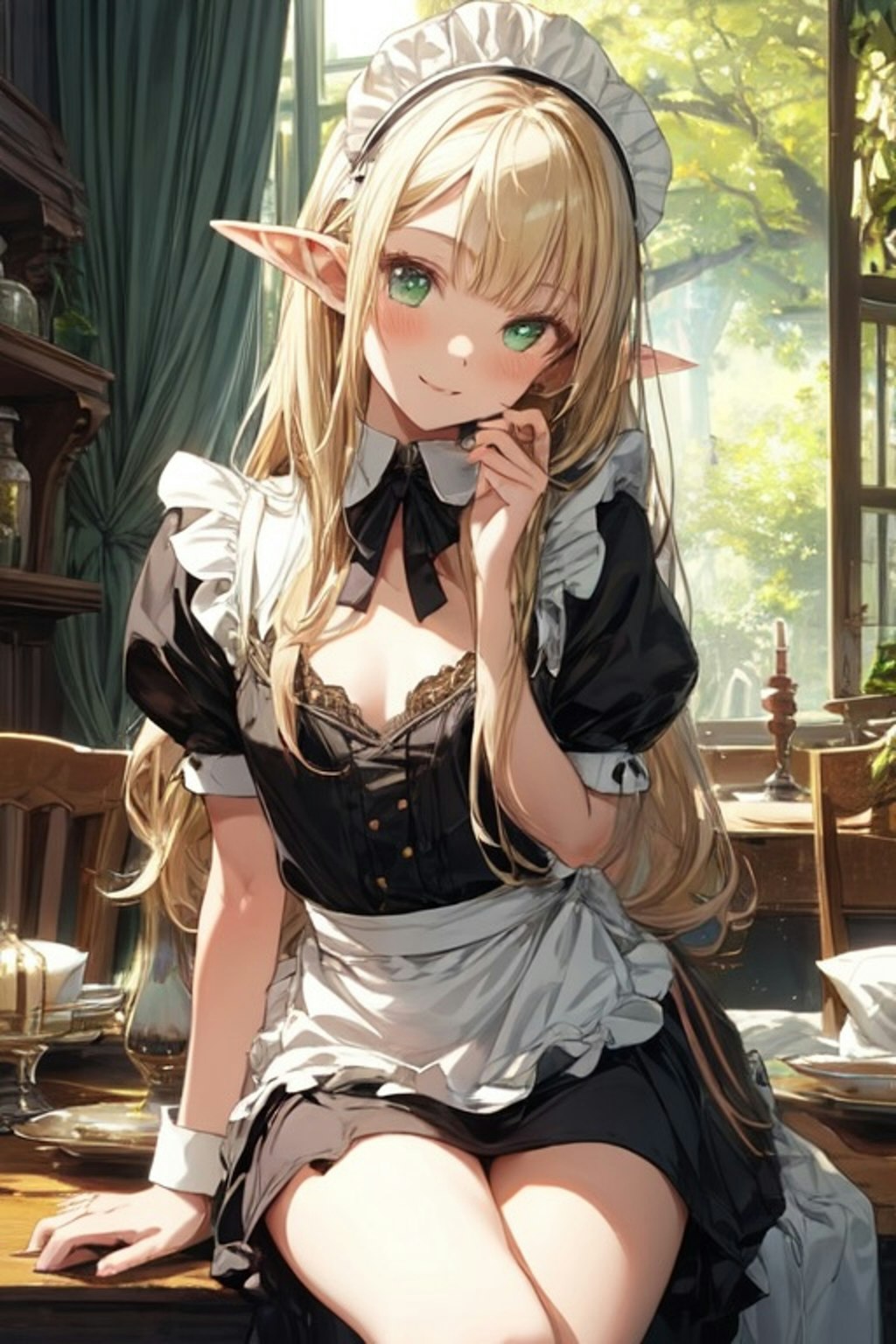 金髪翠眼