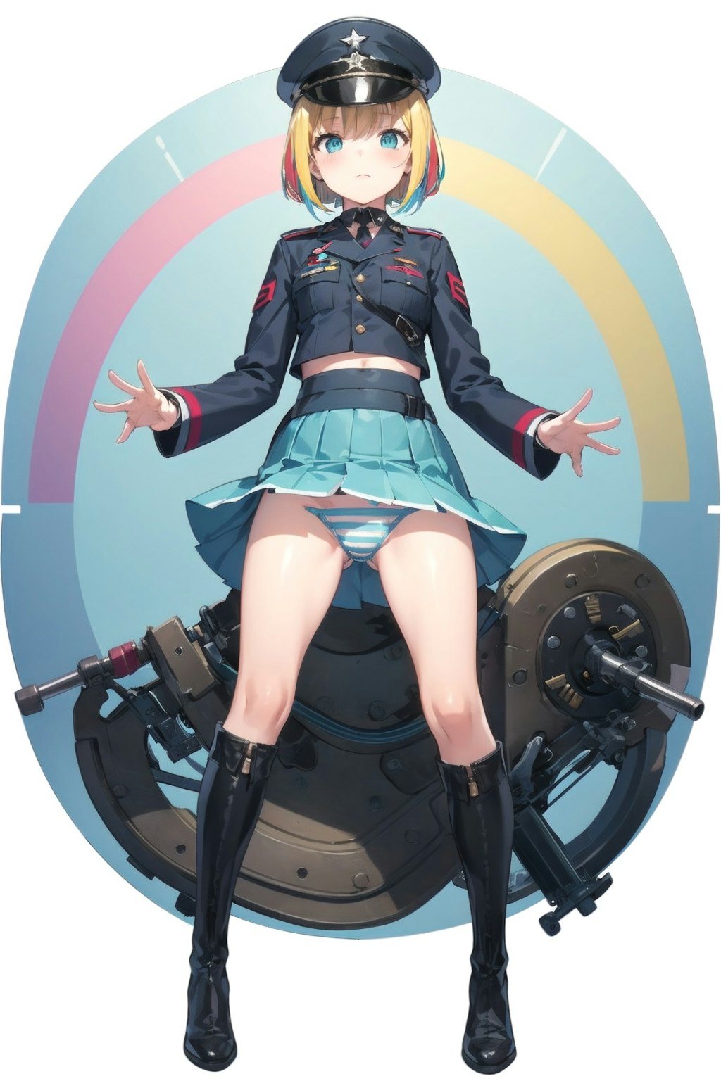 はんどぱぅわーな軍服少女