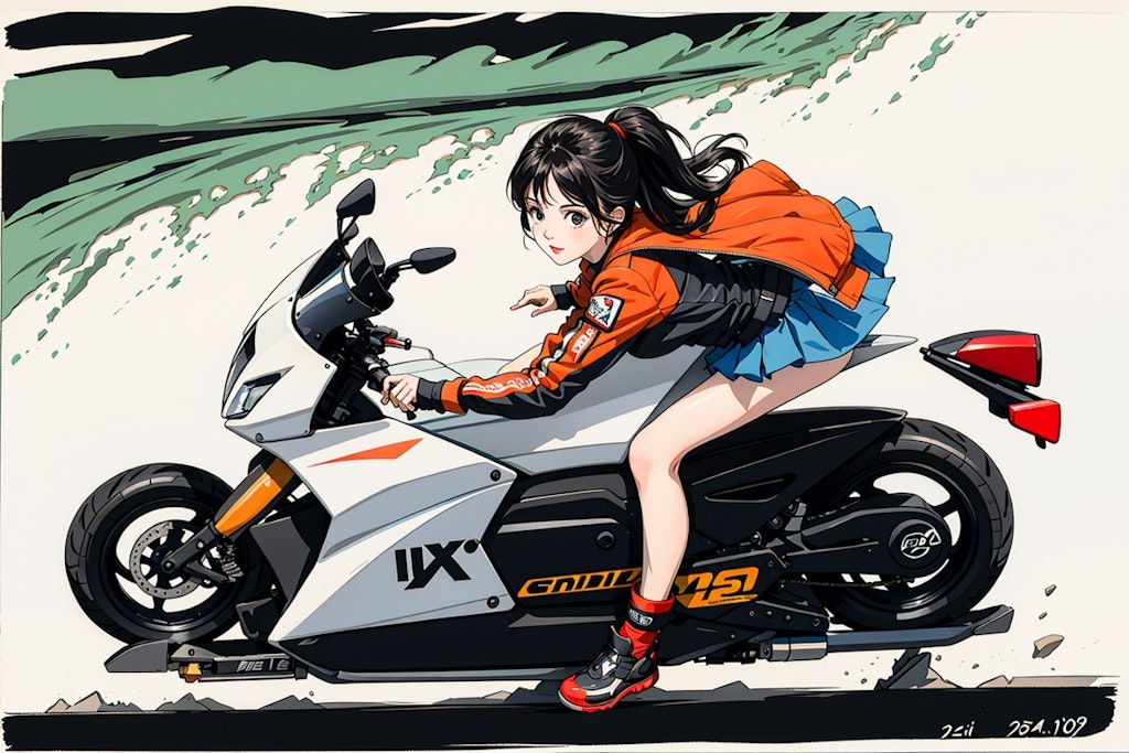 バイクの作画は難しい