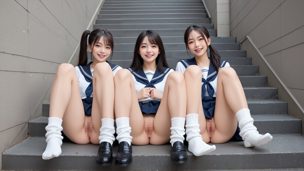 階段おしっこ6 女子校生 カメラ目掛けておしっこSPLASH！！
