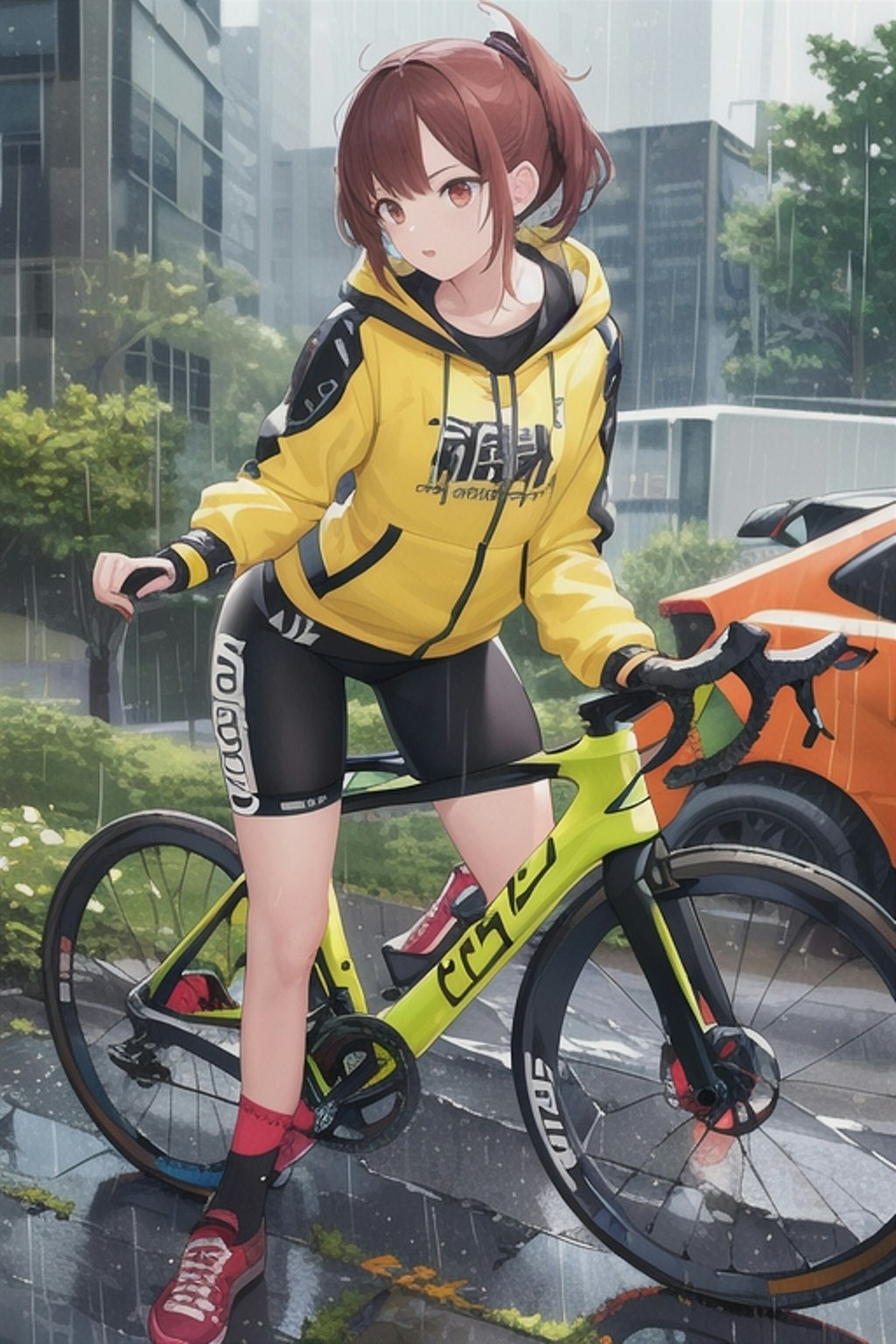 rainy bike