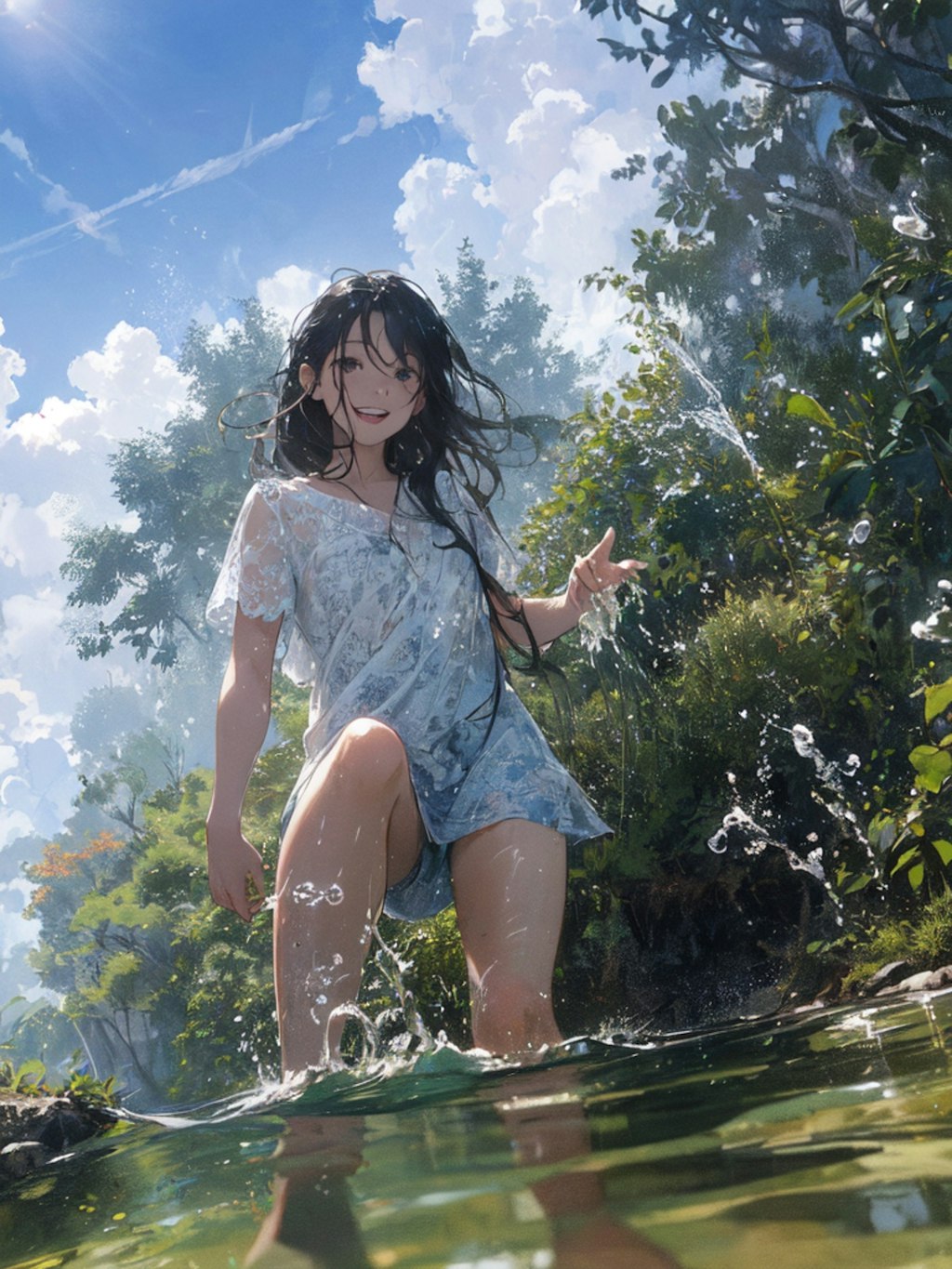 水遊び