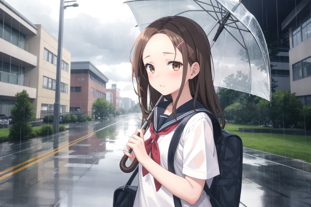 雨降りのおでこちゃん☔️