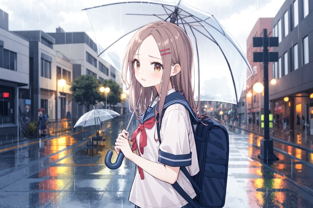 雨降りのおでこちゃん☔️