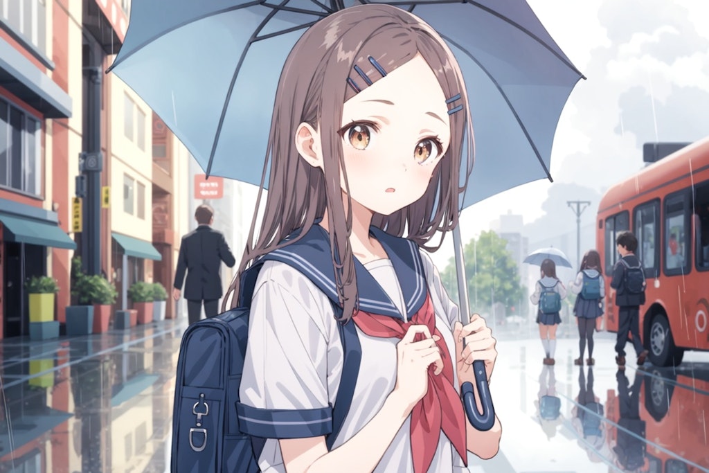 雨降りのおでこちゃん☔️