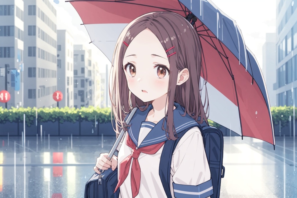 雨降りのおでこちゃん☔️