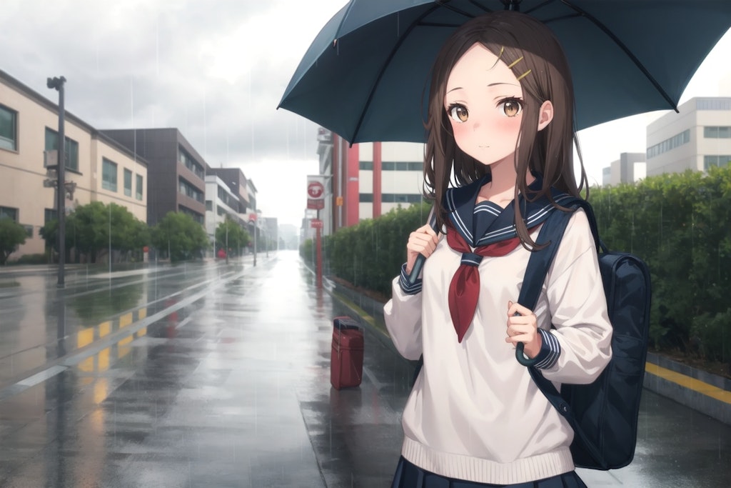 雨降りのおでこちゃん☔️