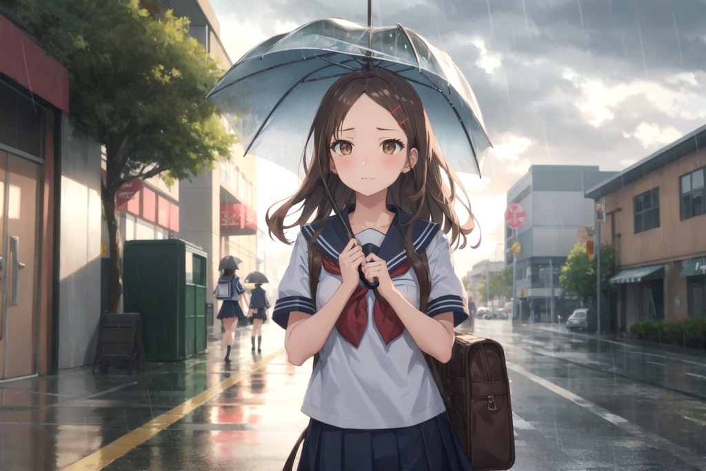 雨降りのおでこちゃん☔️