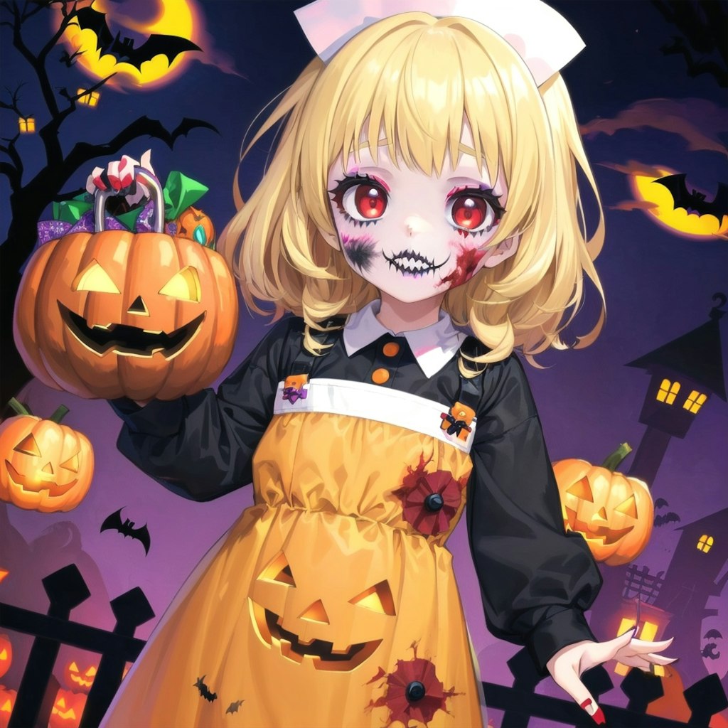 ハロウィンのゾンビナースコスなロリっ子ｗ