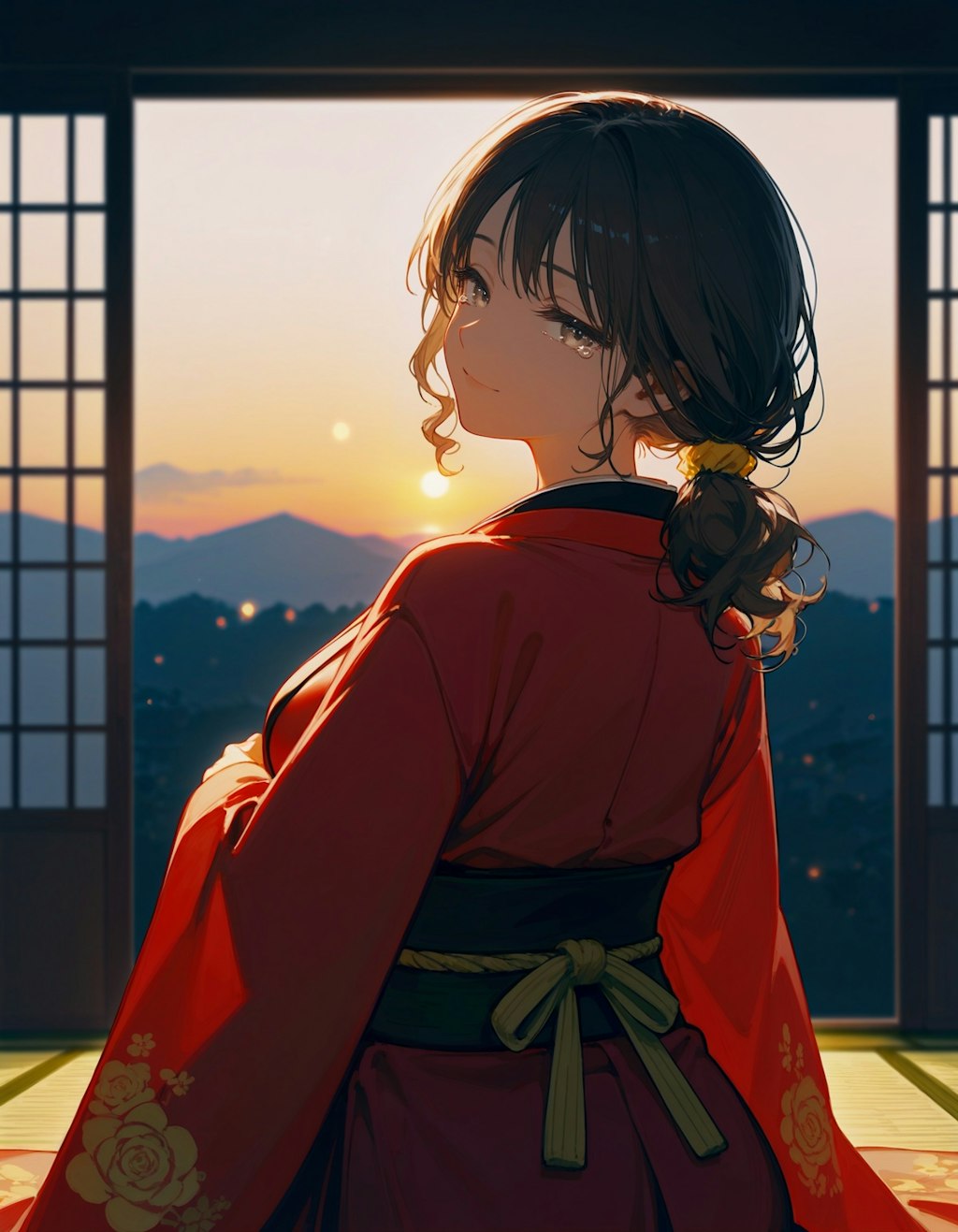 夕陽の彼女