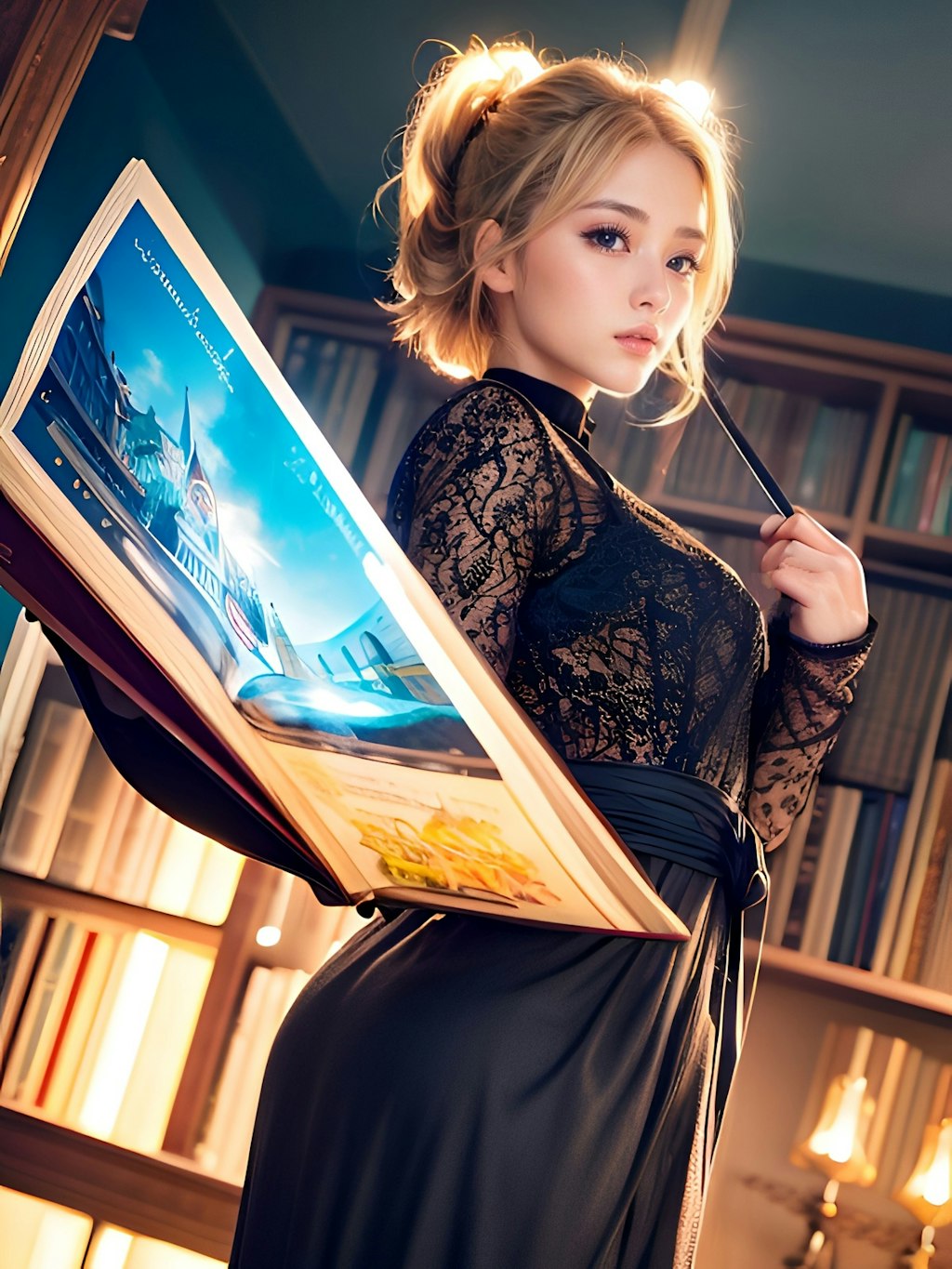 図書室の美女達