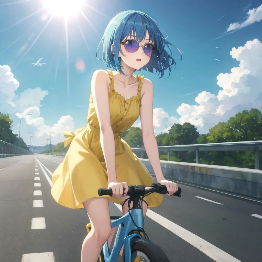 自転車に乗る