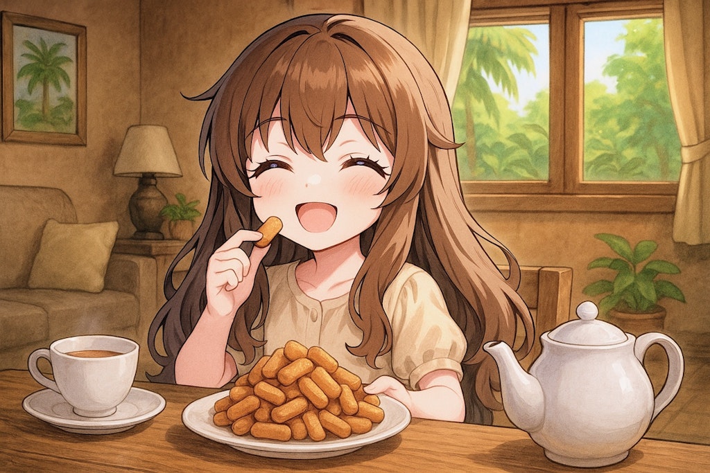 チンチンを頬張る小さな女の子