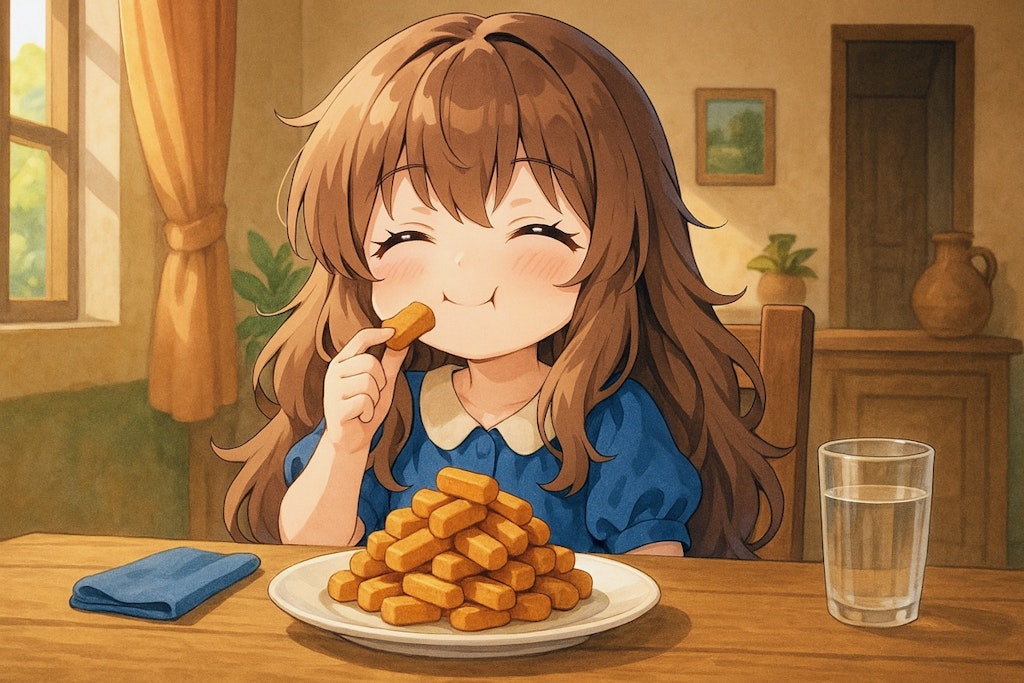 チンチンを頬張る小さな女の子