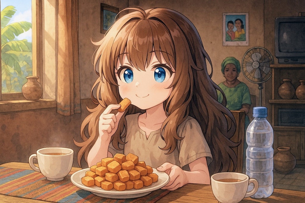 チンチンを頬張る小さな女の子