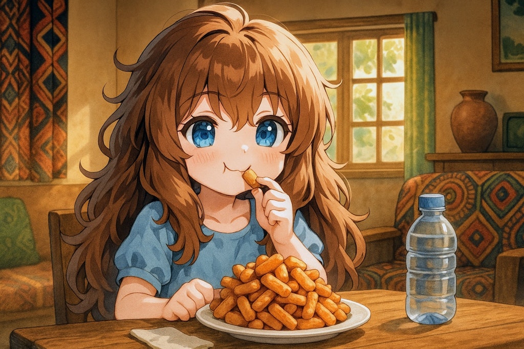 チンチンを頬張る小さな女の子