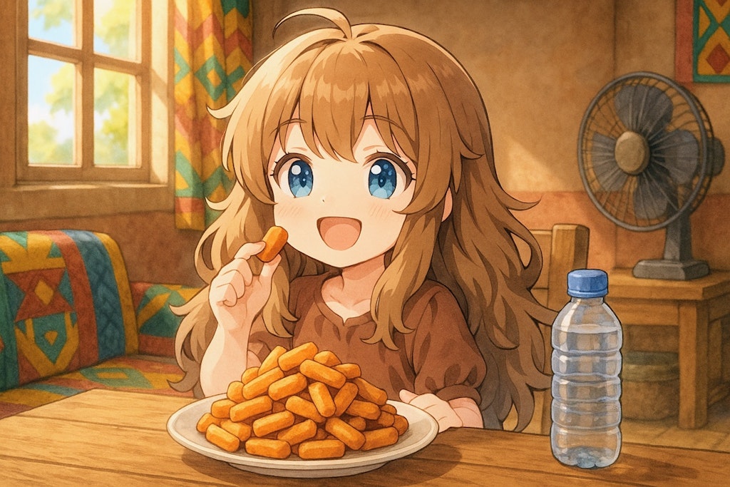 チンチンを頬張る小さな女の子