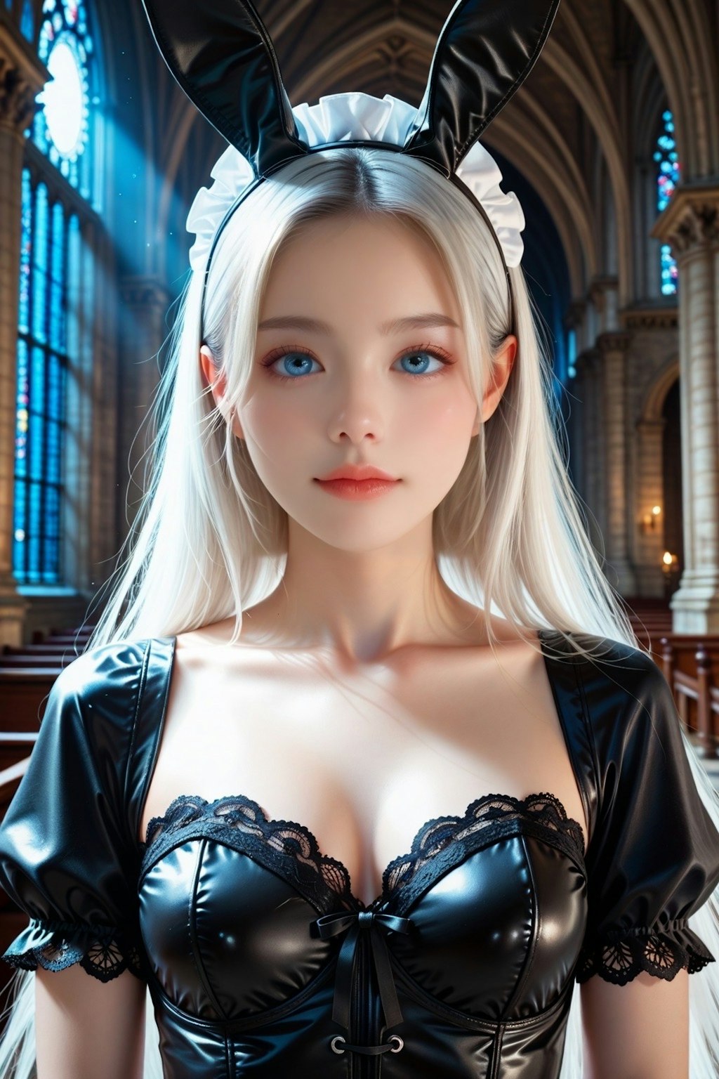 ブラックドレス＆うさ耳