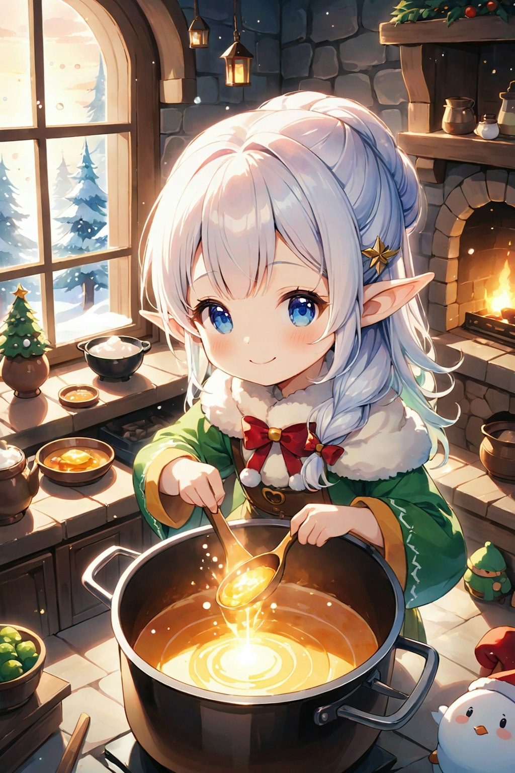 Elf preparing a meal 58