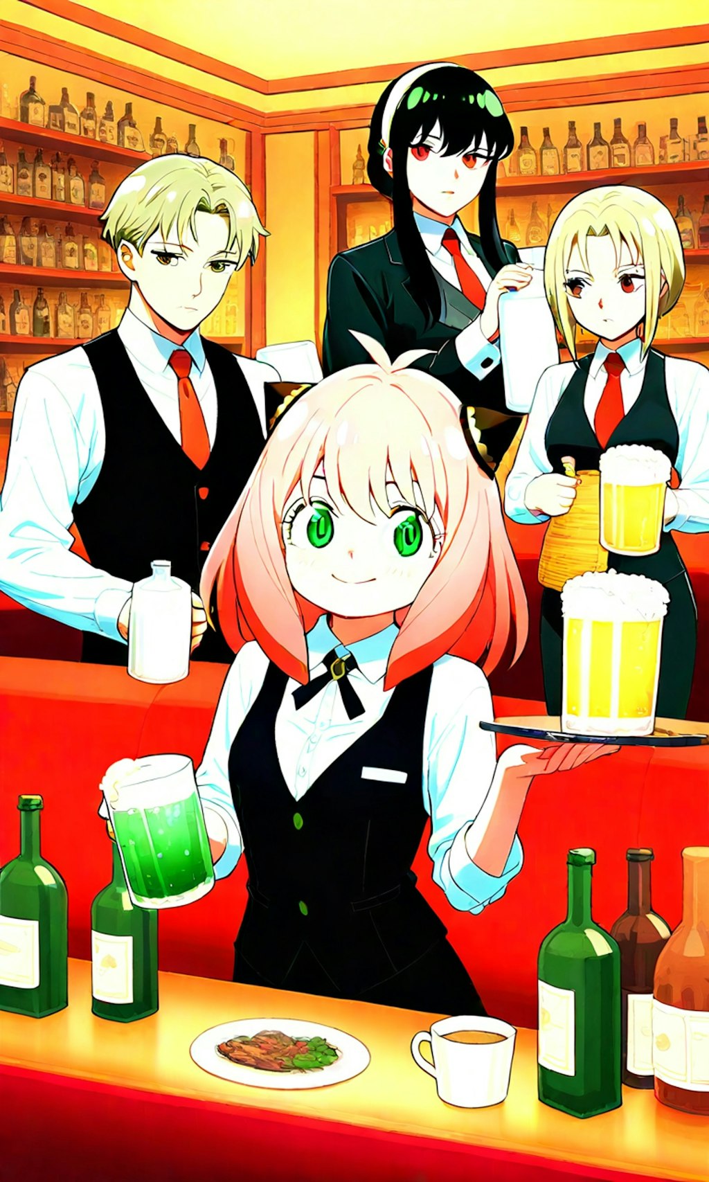 いろんなキャラのバーテンダー。