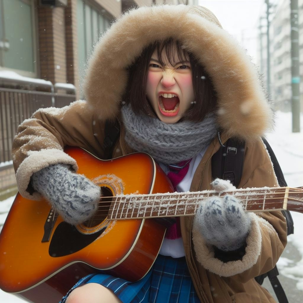 【謎画像】顔に出過ぎる弾き語り女子大生