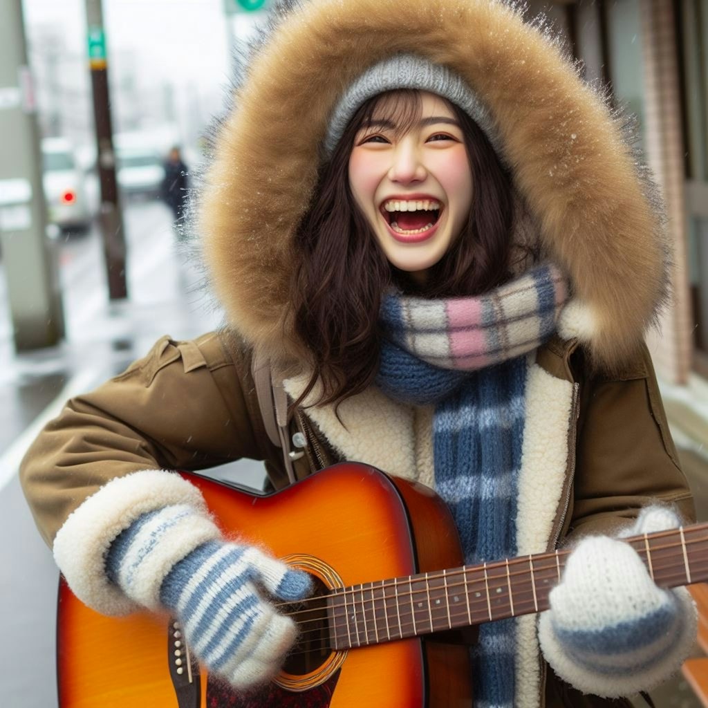 【謎画像】顔に出過ぎる弾き語り女子大生