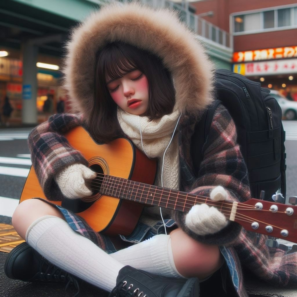 【謎画像】顔に出過ぎる弾き語り女子大生