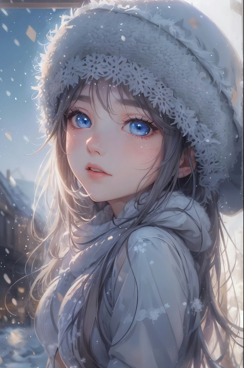 雪と少女