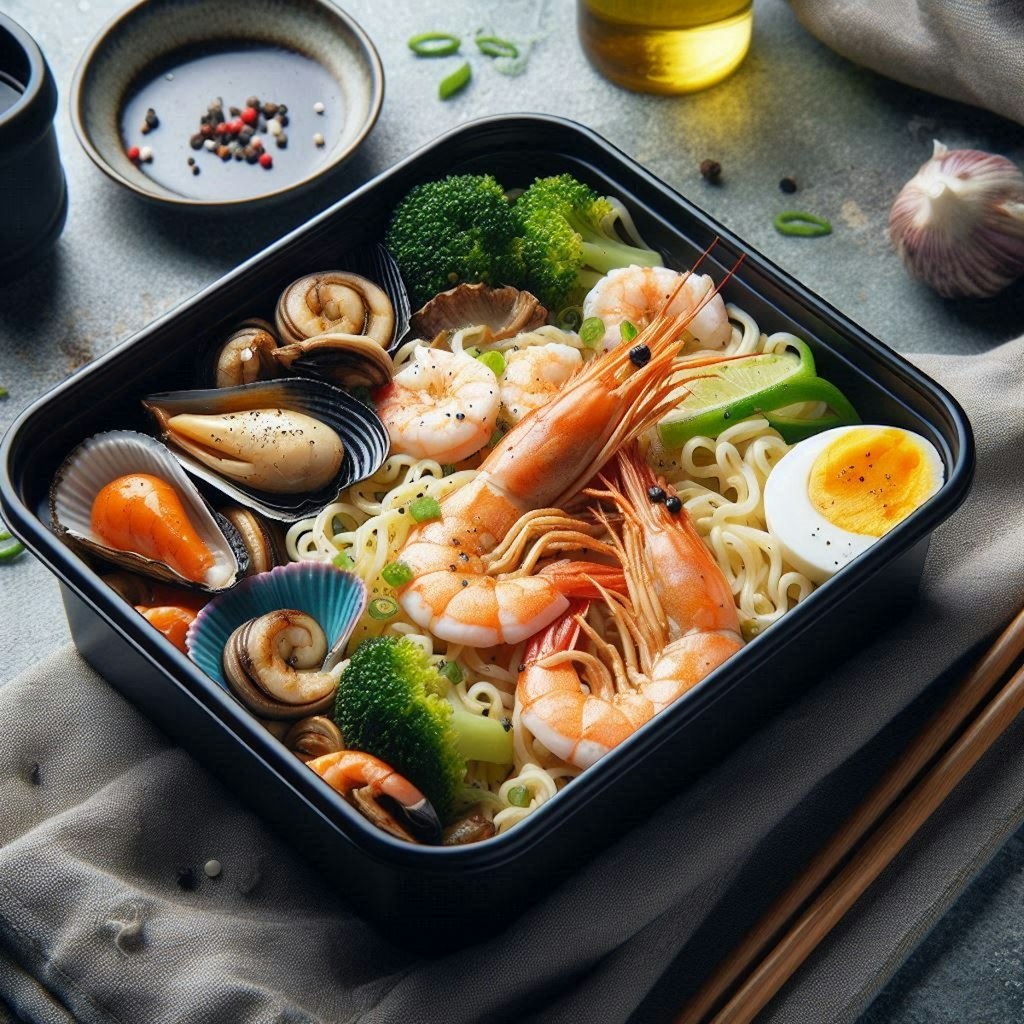 黒箱海鮮麺弁当