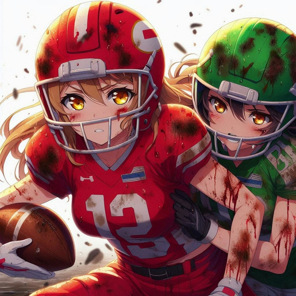 🏈泥まみれの女子アメフト 106