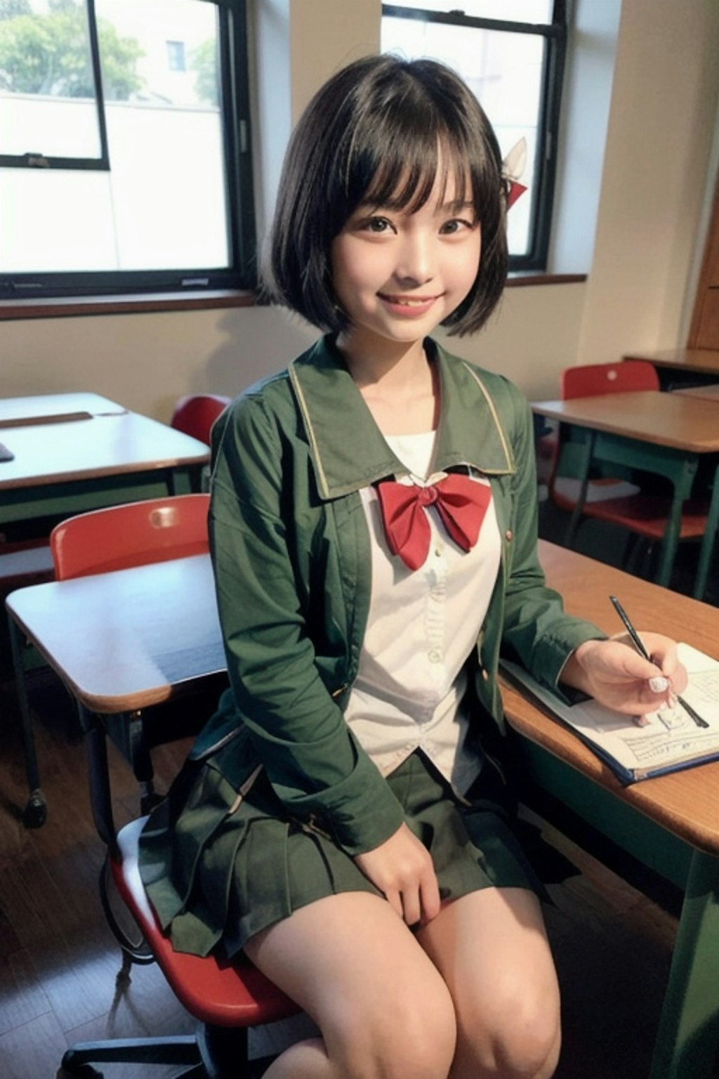 お勉強中の石垣コスちゃん