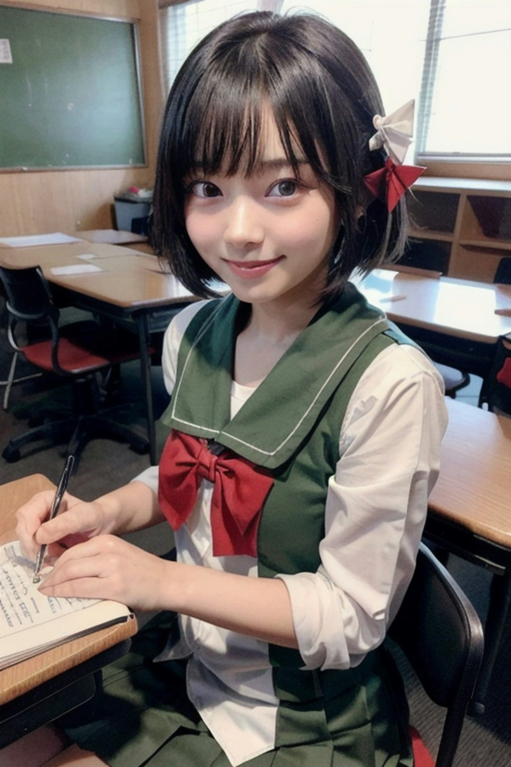 お勉強中の石垣コスちゃん