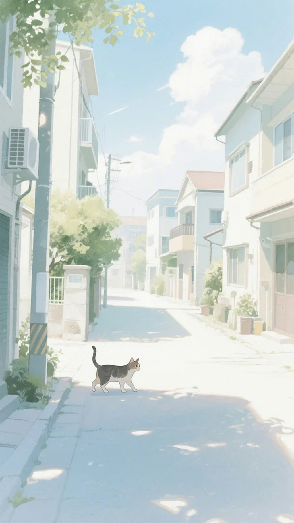 猫の水彩画