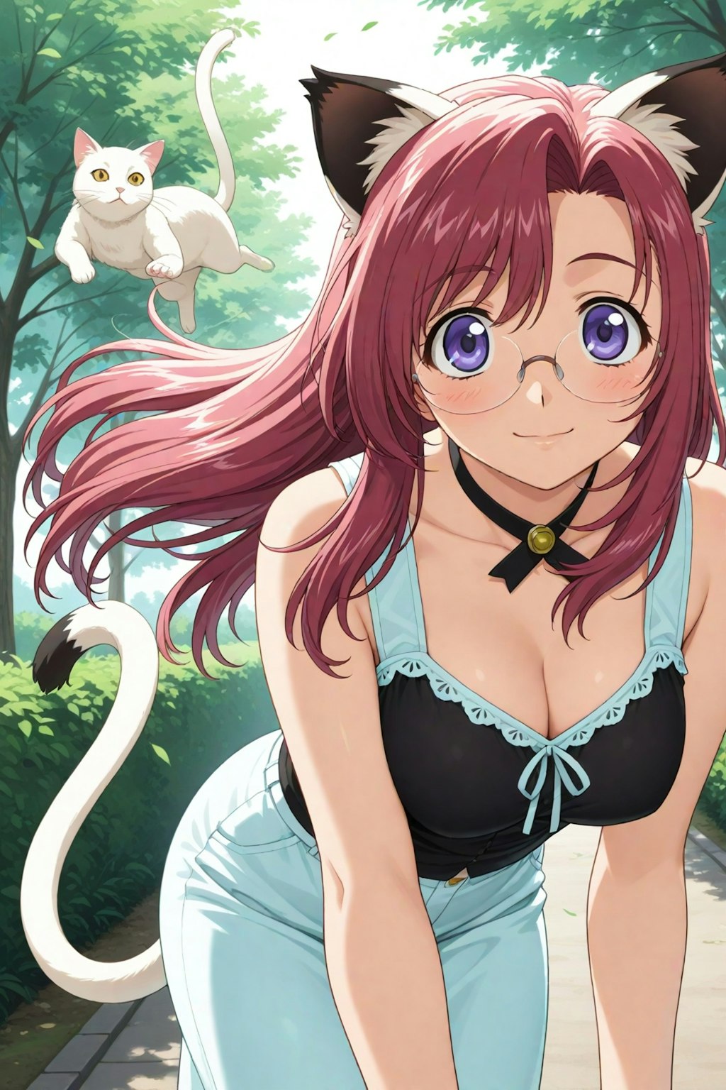 低コスト生成の仕方(How to) STEP5とCFG1で猫耳先生を生成する(*´ω｀*)