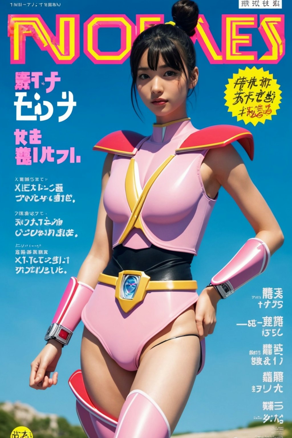 特撮ヒロイン雑誌の表紙（戦隊シリーズ特集号）