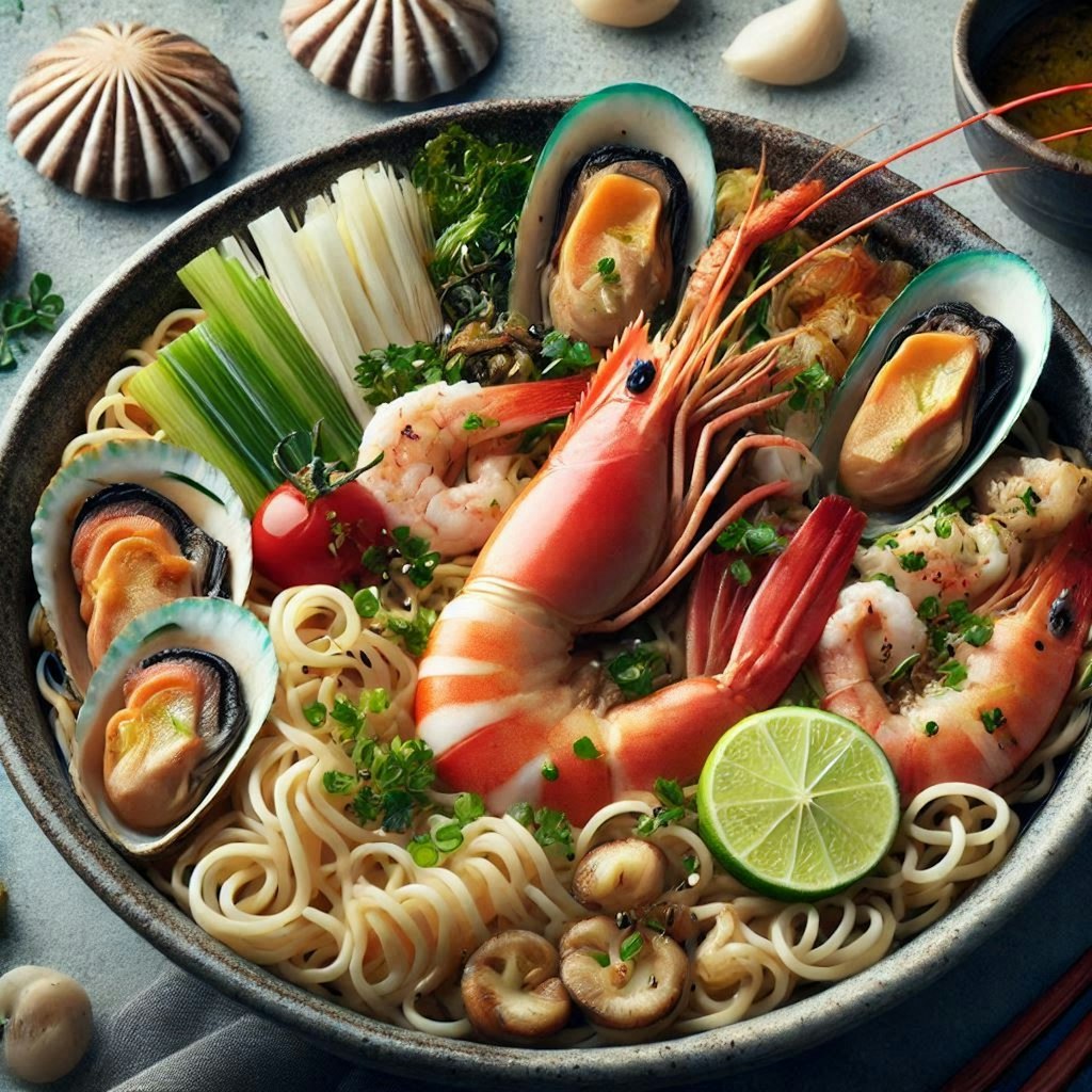 超詳細seafood noodle