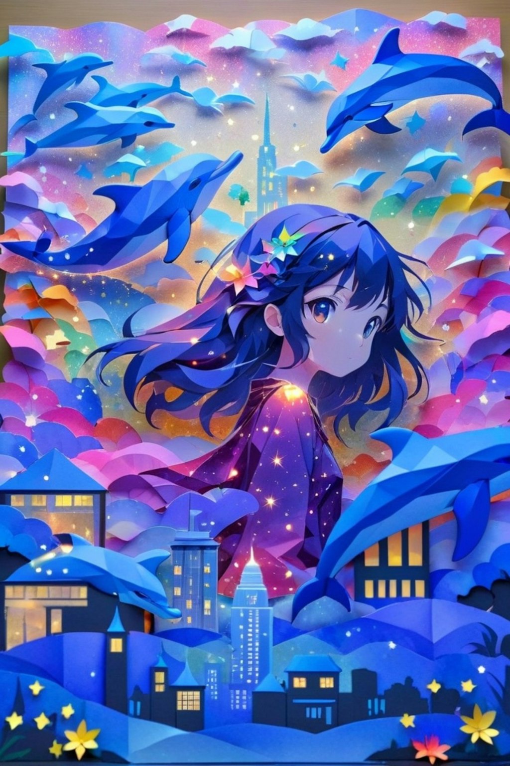 イルカと女の子