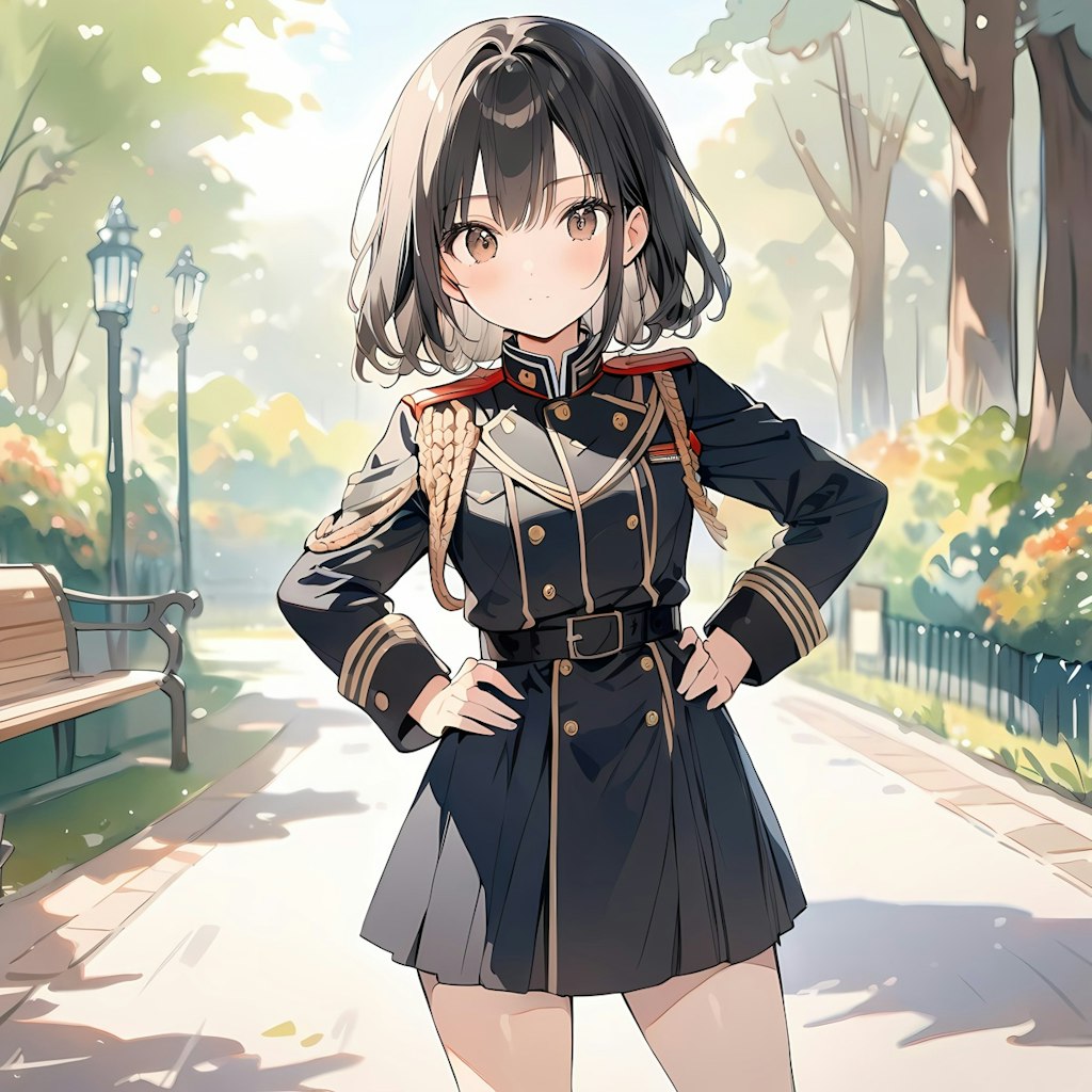 軍服少女。