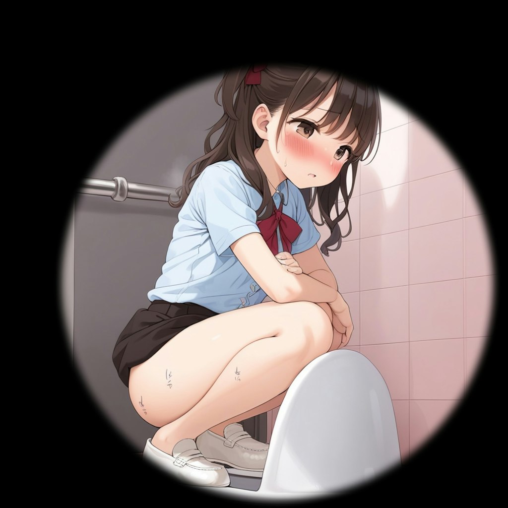 超かわいい女の子の和式トイレ盗撮